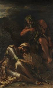 埃涅阿斯之梦，1606-65年。 作者 救世主罗莎