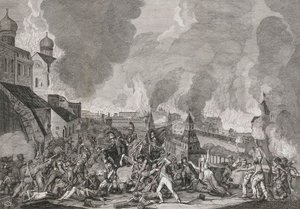 1812年9月15日的莫斯科大火 法国人在莫斯科，1812-1823。   作者 萨尔瓦多·卡德利（Salvatore Cardelli）