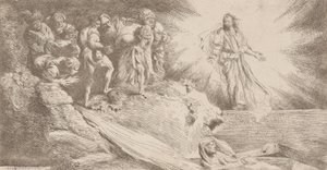 拉撒路的复活》，1645年。 作者 萨尔瓦多·卡斯蒂廖内