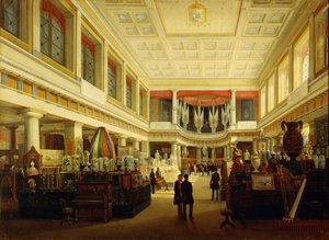 1854 年在那不勒斯 Sala Tarsia 举办的首次工业展览，萨尔瓦多-费戈拉（Salvatore Fergola 作者 萨尔瓦多·费戈拉