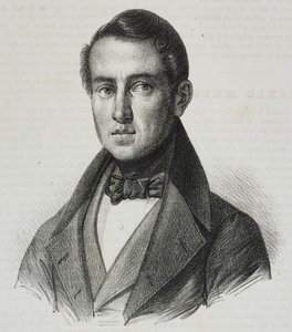 Carlo Mele（1792-1841 年）肖像，Salvatore Puglia 的石版画，选自 Poliorama Pittoresco，第 15 期，11 月 20 日 作者 萨尔瓦多·普利亚