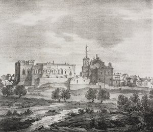 意大利普利亚梅萨涅西景，Salvatore Puglia 石版画，出自 Poliorama Pittoresco，n 47，6 月 29 日