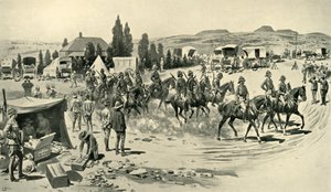 罗伯茨勋爵和参谋长从1901年在Smaldeel的总部开始侦察。 作者 塞缪尔·贝格