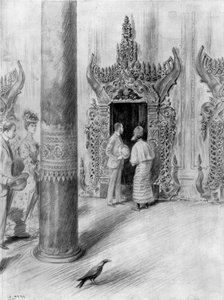 1906年，缅甸曼德勒国王西伯斯王宫的威尔士亲王和公主