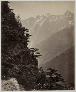 无题[山坡和山脉]，约1865年。 作者 塞缪尔·伯恩
