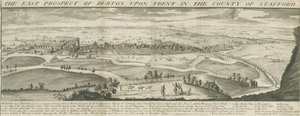 特伦特河畔伯顿桥和城镇：雕刻，nd [1696-1779] （印刷品）。 作者 塞缪尔·巴克（Samuel Buck）