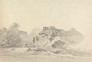 河景与本土建筑 作者 塞缪尔·戴维斯（Samuel Davis）