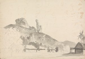 村庄上方的岩层 作者 塞缪尔·戴维斯（Samuel Davis）