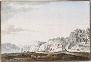 Aust Passage，格洛斯特郡（纸上水彩和体彩）