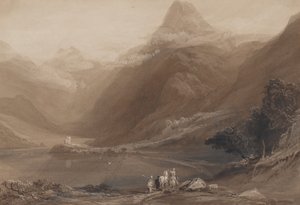Llanberis湖，北威尔士，1820-30。