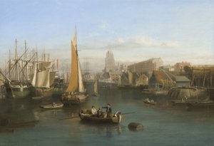 从王子街桥看圣玛丽-雷德克里夫和雷德克里夫游行，约1826年（布面油画）。