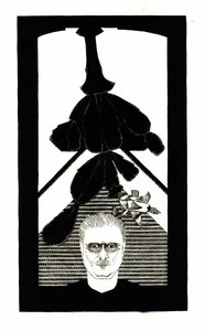 与复活节仙人掌的自画像，约1927年。