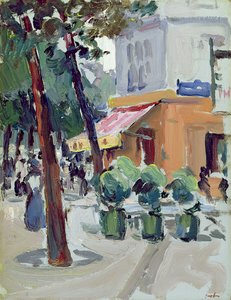 巴黎卢森堡花园（面板上的油） 作者 塞缪尔·约翰·佩普洛