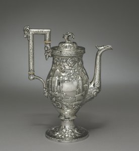 新洛可可式咖啡壶，约1840年 作者 塞缪尔·柯克（Samuel Kirk）