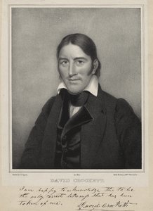 戴维·克罗基特（David Crockett），约1835年（石版画上的平版印刷） 作者 塞缪尔·奥斯古德（Samuel Osgood）
