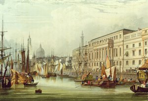 海关大楼，E16，由RG Reeve雕刻，1828年（aquatint）