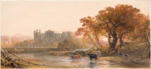 意大利之夜--荒废的别墅 作者 塞缪尔·帕尔默（Samuel Palmer）