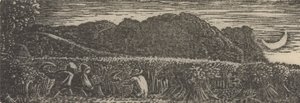 新月下的收获 作者 塞缪尔·帕尔默（Samuel Palmer）