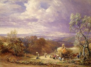 收获（纸张上的wc和bodycolour） 作者 塞缪尔·帕尔默（Samuel Palmer）