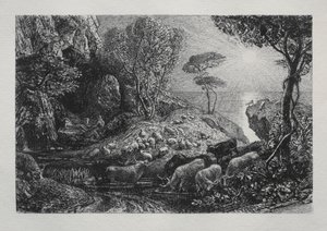 Moeris和Galatea，1883年。 作者 塞缪尔·帕尔默（Samuel Palmer）