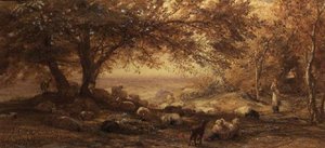 阴暗的安静（水彩画） 作者 塞缪尔·帕尔默（Samuel Palmer）