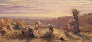拾穗场上的日落 作者 塞缪尔·帕尔默（Samuel Palmer）