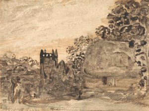 草堂和教堂 作者 塞缪尔·帕尔默（Samuel Palmer）