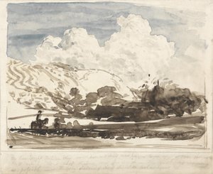 明亮的云（带纸的w - c） 作者 塞缪尔·帕尔默（Samuel Palmer）