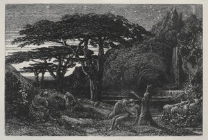 赛普拉斯格罗夫（Cypress Grove），1883年。 作者 塞缪尔·帕尔默（Samuel Palmer）