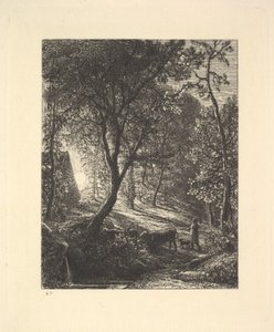 牧民小屋，或日落，1880年。 作者 塞缪尔·帕尔默（Samuel Palmer）