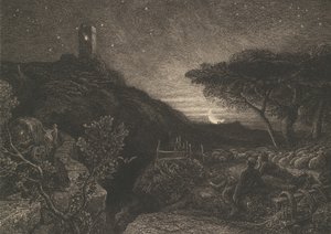 孤独之塔》，1879年。 作者 塞缪尔·帕尔默（Samuel Palmer）