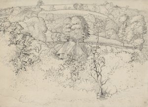 肖勒姆原始小屋（钢笔，墨水和纸本水洗） 作者 塞缪尔·帕尔默（Samuel Palmer）