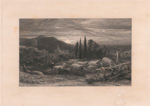 升起的月亮 作者 塞缪尔·帕尔默（Samuel Palmer）