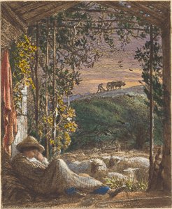 沉睡的牧羊人；清晨 作者 塞缪尔·帕尔默（Samuel Palmer）