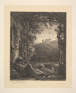 睡着的牧羊人，清晨，1857年。