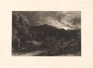 疲惫的耕夫 作者 塞缪尔·帕尔默（Samuel Palmer）
