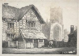 英格兰北部的一系列古代建筑和乡村小屋：赫尔姆斯利，1821年。 作者 塞缪尔·普鲁特