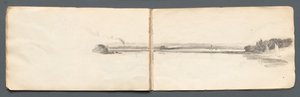 写生簿：《风光与帆船》，1814年。 作者 塞缪尔·普鲁特