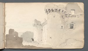写生簿：《毁灭的城堡》，1814年。 作者 塞缪尔·普鲁特