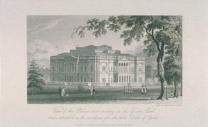 约克议院和绿色公园看法，c.1800 作者 塞缪尔·罗尔（Samuel Rawle）