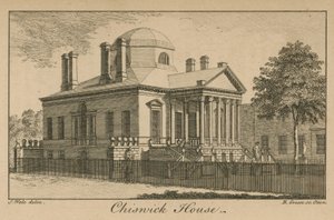 Chiswick House的全景 作者 塞缪尔·瓦尔
