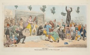 来自讽刺作家的酒吧，酒吧。 1808年3月1日（手工彩色雕刻