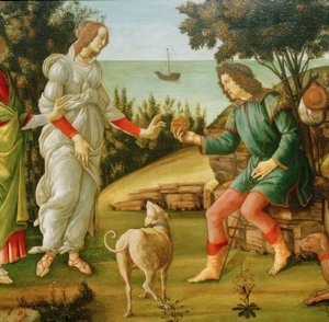 巴黎的审判（金星和巴黎） 作者 桑德罗·波提切利（Sandro Botticelli）