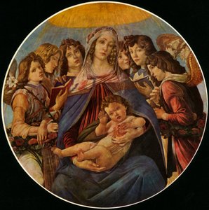 石榴圣母（Madonna of the Pomegranate），c1487，1937年。 作者 桑德罗·波提切利（Sandro Botticelli）