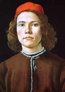 一个年轻人的画像，c1480-1485 作者 桑德罗·波提切利（Sandro Botticelli）