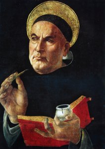 圣托马斯-阿奎那。 作者 桑德罗·波提切利（Sandro Botticelli）