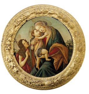 圣母子与施洗者圣约翰 作者 桑德罗·波提切利（Sandro Botticelli）