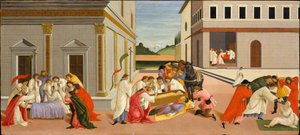 圣泽诺比乌斯的三个奇迹 作者 桑德罗·波提切利（Sandro Botticelli）