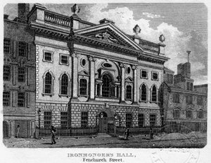 伦敦市Fenchurch街的Ironmongers大厅，1812年。