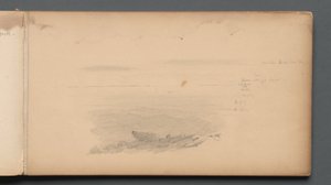 素描本第 04 页：带色彩符号的海景图 作者 桑福德·罗宾逊·吉福德